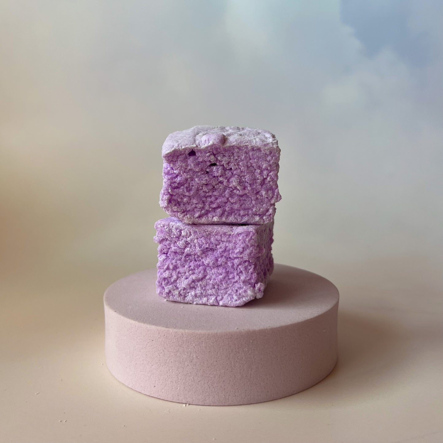 Grape flavoured handmade vegan marshmallow