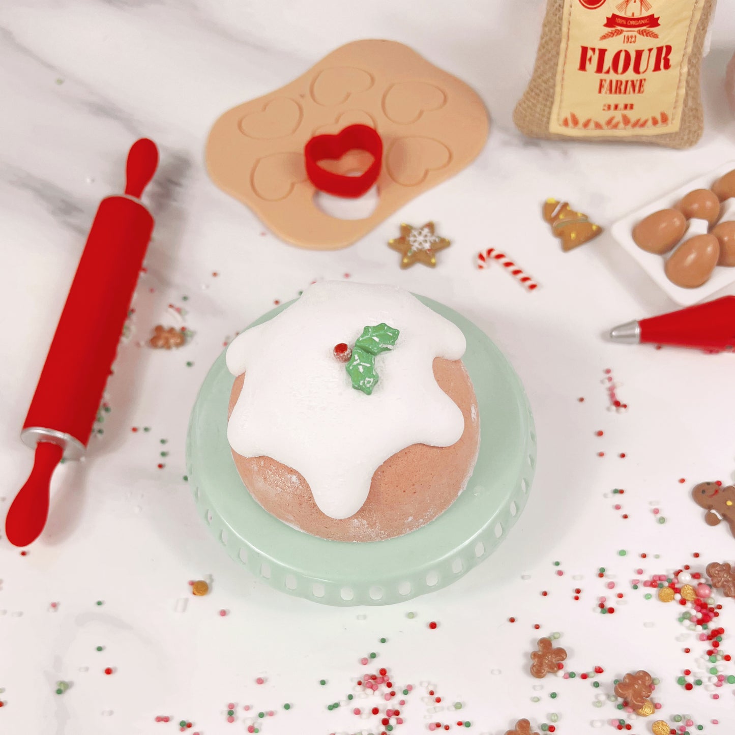 Marshmallow Christmas Pudding