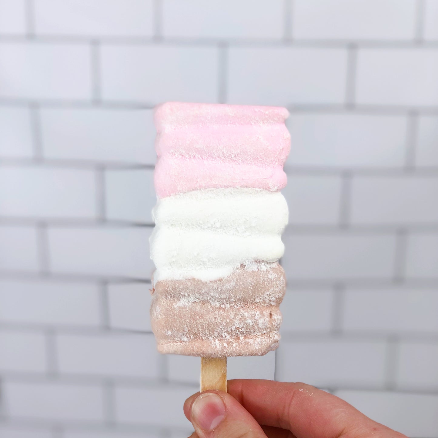 Handmade Neapolitan Marshmallow Pop