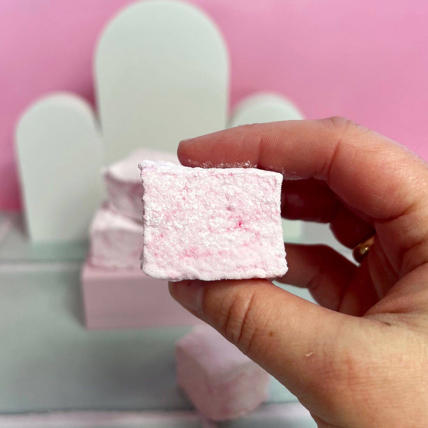 Fairy Floss flavoured vegan marshmallows