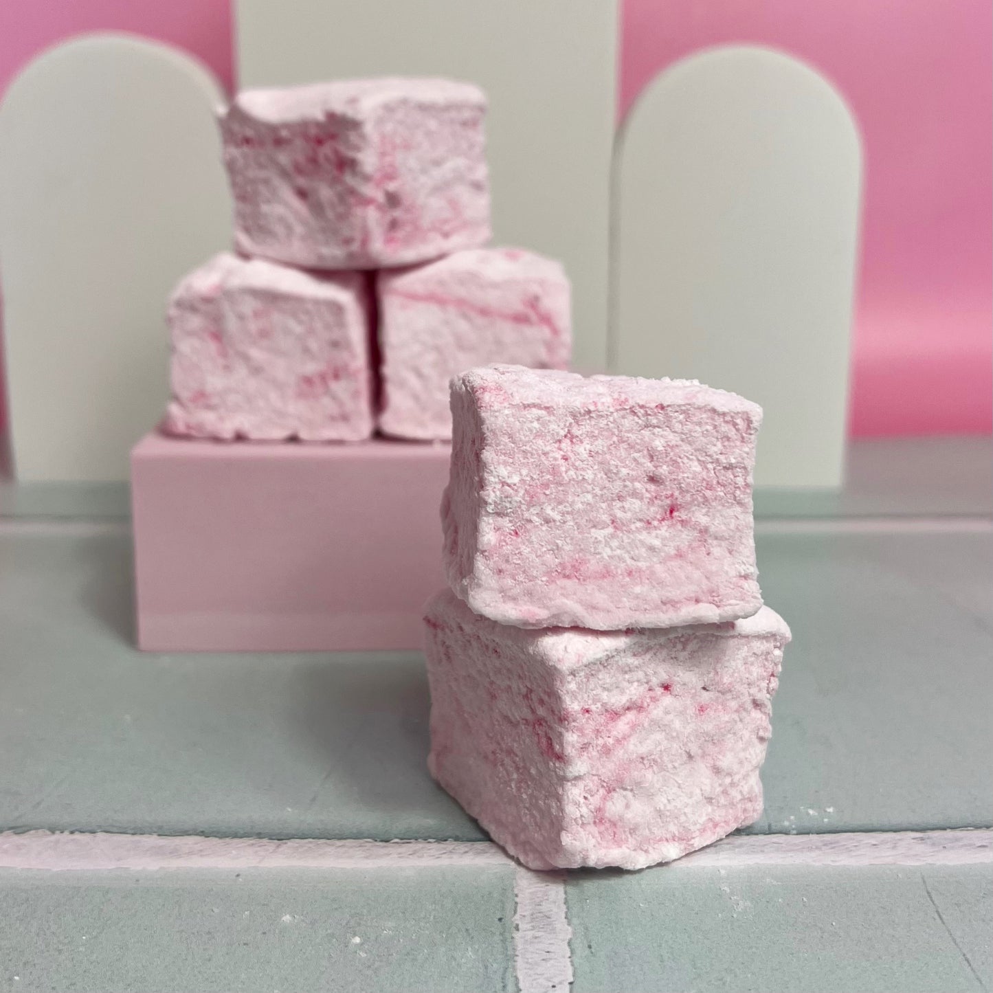 Fairy Floss flavoured vegan marshmallows