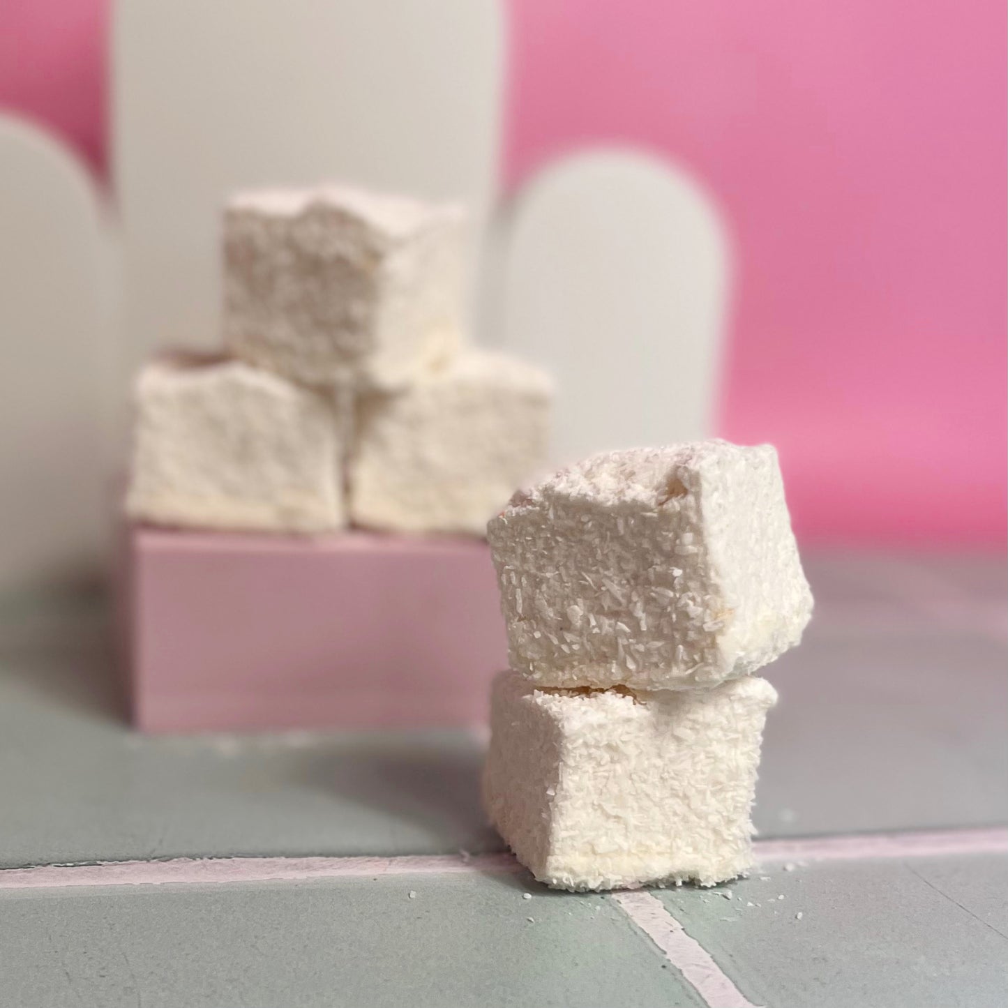 Coconut flavoured vegan marshmallows
