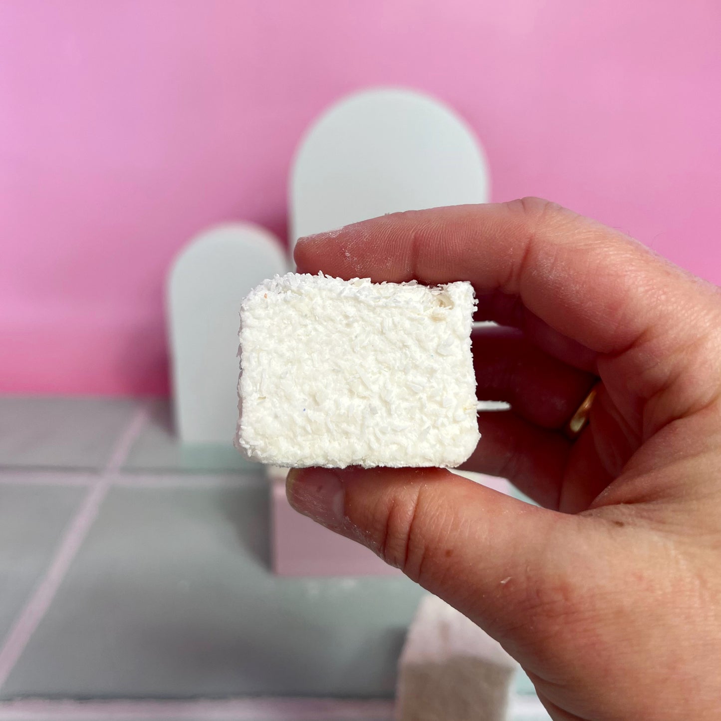 Coconut flavoured vegan marshmallows